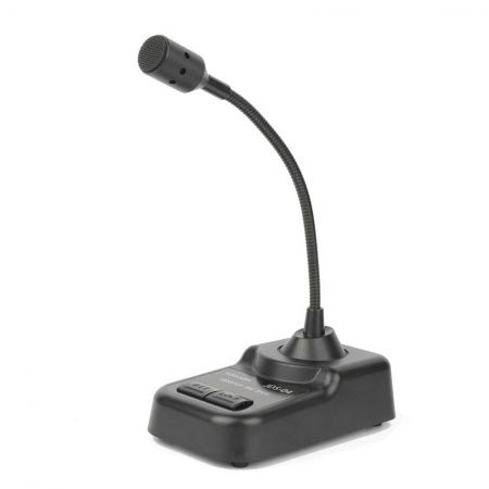 Dynamic Cardioid Desktop Gooseneck Microphone for PA & Broadcasting - Dynamic capsule with cardioid pattern paging desktop gooseneck microphone.